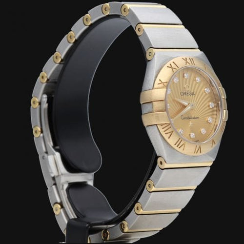 Montre Omega Constellation - Montre 27 mm en or jaune et acier avec diamants 58 Facettes MT43925