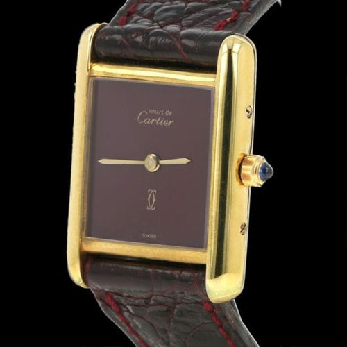 Montre Cartier Tank Vermeil - Montre femme à mouvement manuel 58 Facettes MT42291