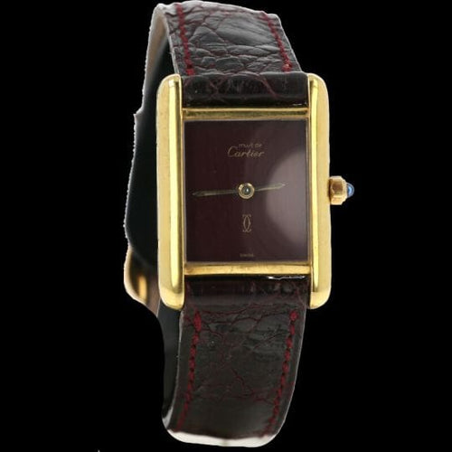 Montre Cartier Tank Vermeil - Montre femme à mouvement manuel 58 Facettes MT42291