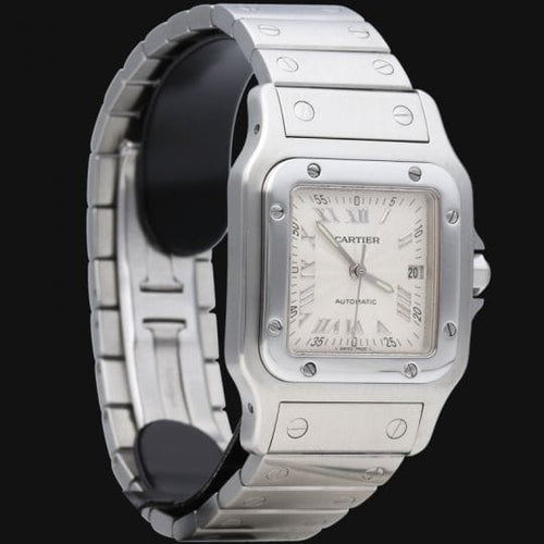 Montre Cartier Santos Galbée - Montre femme automatique en acier 29 mm 58 Facettes MT43424