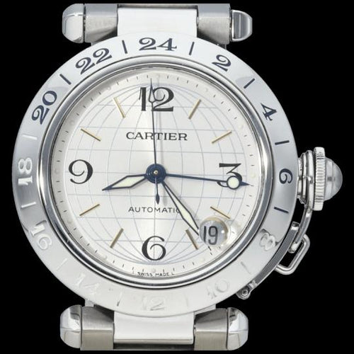 Montre Cartier Pasha - Montre GMT automatique en acier 35 mm 58 Facettes MT42869