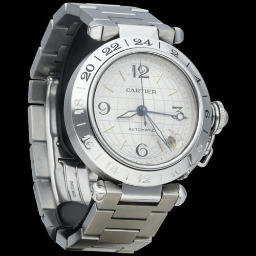 Montre Cartier Pasha - Montre GMT automatique en acier 35 mm 58 Facettes MT42869