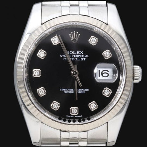 Montre Rolex Datejust 36 - Montre automatique en acier et or blanc 58 Facettes MT44537