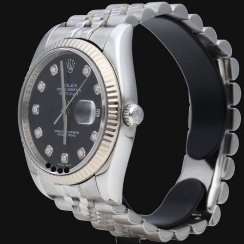 Montre Rolex Datejust 36 - Montre automatique en acier et or blanc 58 Facettes MT44537