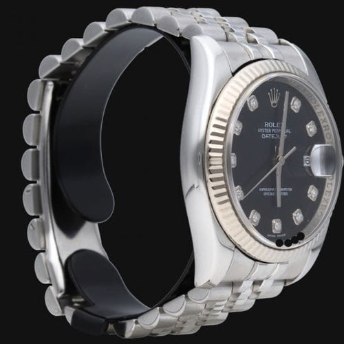 Montre Rolex Datejust 36 - Montre automatique en acier et or blanc 58 Facettes MT44537