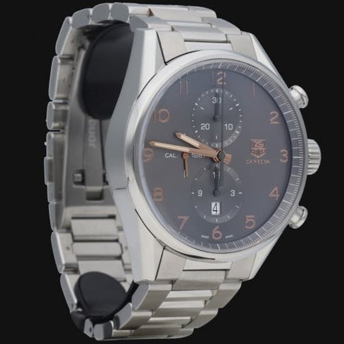 Montre TAG Heuer Carrera - Montre chronographe Calibre 1887 en acier 58 Facettes MT44494