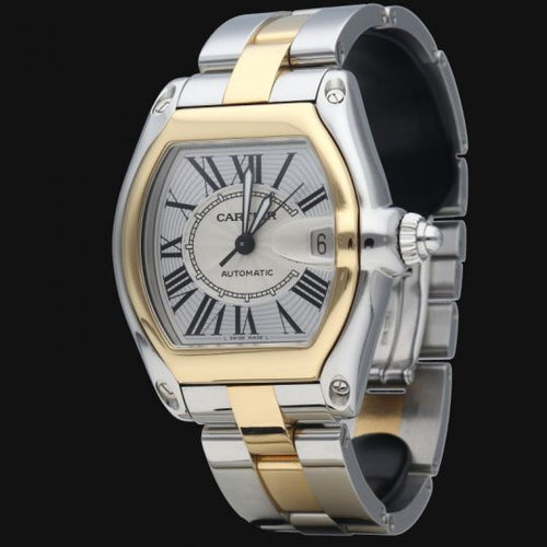 Montre Cartier Roadster - Montre automatique homme en or jaune et acier 58 Facettes MT44397