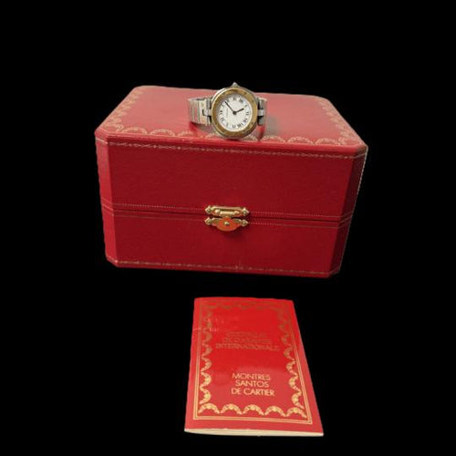 Montre Cartier Santos - Montre ronde quartz en or jaune et acier 58 Facettes MT44395