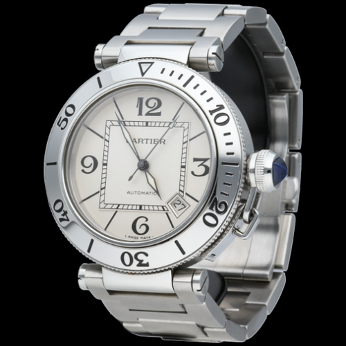 Montre Cartier Pasha Seatimer - Montre automatique homme en acier 40 mm 58 Facettes MT44425