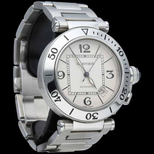 Montre Cartier Pasha Seatimer - Montre automatique homme en acier 40 mm 58 Facettes MT44425