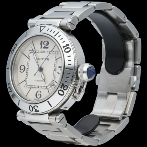 Montre Cartier Pasha Seatimer - Montre automatique homme en acier 40 mm 58 Facettes MT44425
