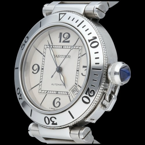 Montre Cartier Pasha Seatimer - Montre automatique homme en acier 40 mm 58 Facettes MT44425