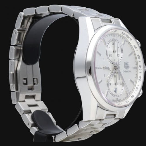 Montre TAG Heuer Carrera - Montre chronographe Calibre 1887 en acier 58 Facettes MT44497
