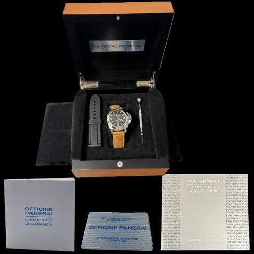 Montre Panerai Luminor Base Logo - Montre homme en acier 44 mm 58 Facettes MT41919