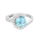 Bague 49 Bague tourbillon en or blanc, topaze et diamants 58 Facettes B250558