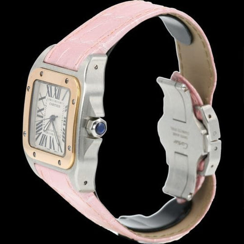 Montre Cartier Santos 100 - Montre automatique en or rose et acier 58 Facettes MT44406