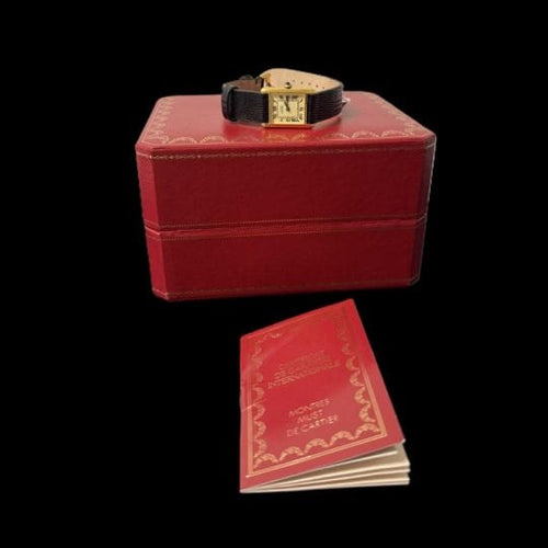 Montre Cartier Tank Vermeil - Montre femme à remontage manuel plaqué or 58 Facettes MT43324