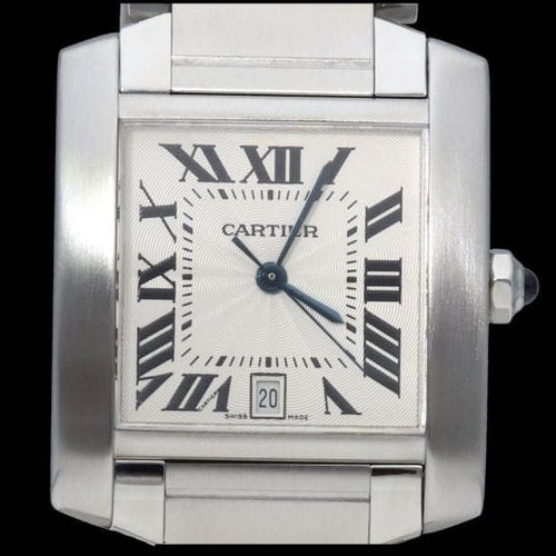 Montre Cartier Tank Française - Montre automatique en acier 58 Facettes MT43902
