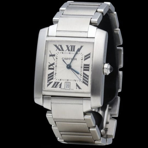 Montre Cartier Tank Française - Montre automatique en acier 58 Facettes MT43902