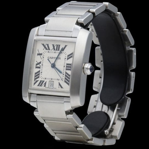 Montre Cartier Tank Française - Montre automatique en acier 58 Facettes MT43902