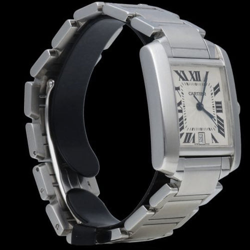 Montre Cartier Tank Française - Montre automatique en acier 58 Facettes MT43902
