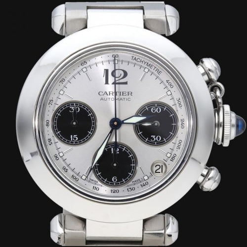 Montre Cartier Pasha - Montre chronographe automatique en acier 36 mm 58 Facettes MT44369