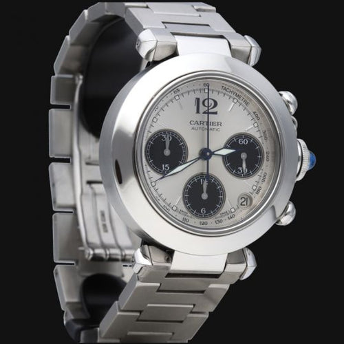 Montre Cartier Pasha - Montre chronographe automatique en acier 36 mm 58 Facettes MT44369