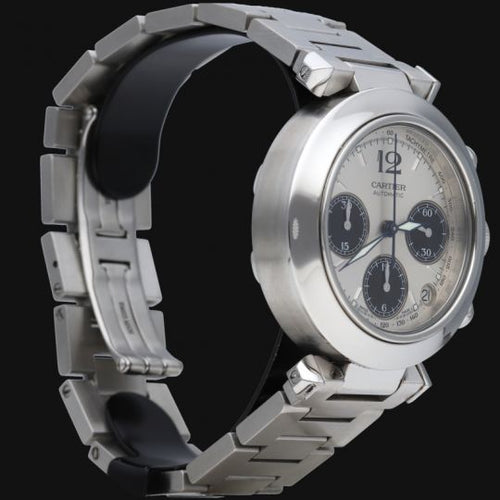 Montre Cartier Pasha - Montre chronographe automatique en acier 36 mm 58 Facettes MT44369