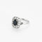 Bague 56 Bague en or blanc, saphir et diamants 58 Facettes B250363