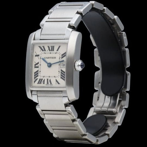 Montre Cartier Tank Française - Montre femme en acier, quartz 58 Facettes MT44798