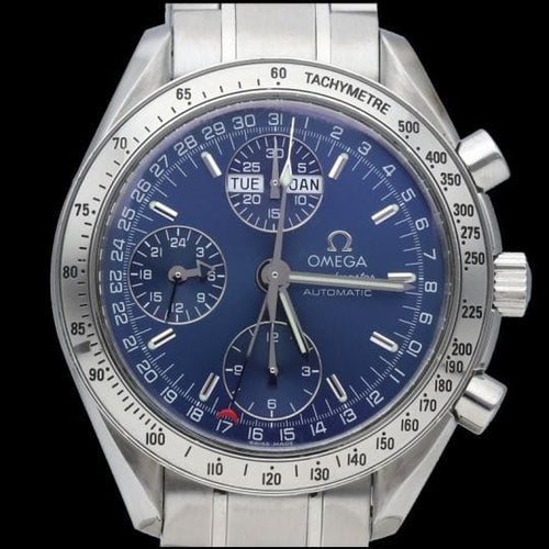 Montre Omega Speedmaster - Montre chronographe Day-Date en acier 58 Facettes MT43739
