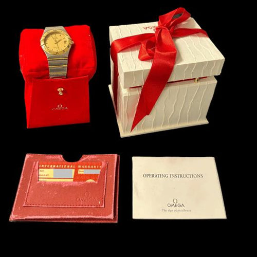 Montre Omega Constellation - Montre homme quartz en or jaune et acier 58 Facettes MT44546