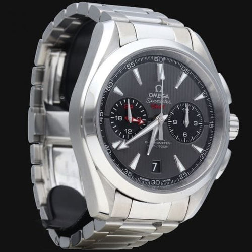 Montre Omega Seamaster Aqua Terra - Montre GMT chronographe en acier 58 Facettes MT44080