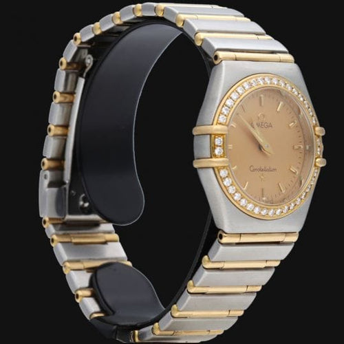 Montre Omega Constellation - Montre Mini 22 mm quartz en or jaune et acier 58 Facettes MT44011
