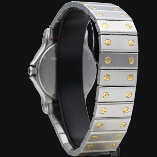 Montre Cartier - Montre Santos Ronde Octagon en or jaune 18K et acier 58 Facettes MT45329