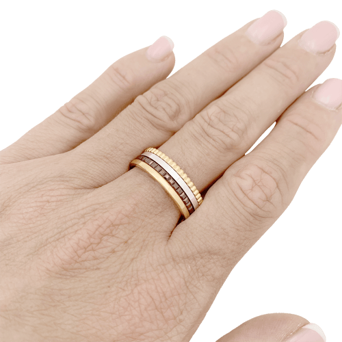 Bague 63 Bague Boucheron, "Quatre Classique Small",, en or rose, blanc et jaune. 58 Facettes 34764