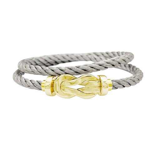 Bracelet Bracelet Fred, "Chance infinie", or rose et acier. 58 Facettes 35323
