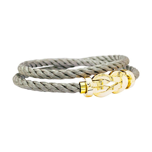 Bracelet Bracelet Fred, "Chance infinie", or rose et acier. 58 Facettes 35323