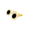 Boutons de manchette Boutons de manchette Bulgari "BULGARI BULGARI", or jaune et onyx. 58 Facettes 35246