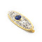 Broche Broche en or 18 carats ornée d'un saphir ovale et de diamants 58 Facettes 22393