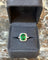 Bague 53.5 Bague Pompadour grenat tsavorite 4,54 ct et diamants en or gris 18 carats 58 Facettes B376