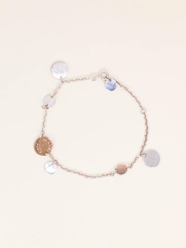 Bracelet HERMES Bracelet Ex-libris argent or rose 58 Facettes 1218.7