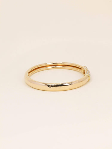 Bracelet VAN CLEEF & ARPELS Bracelet jonc Philippine or jaune diamants 58 Facettes 1240