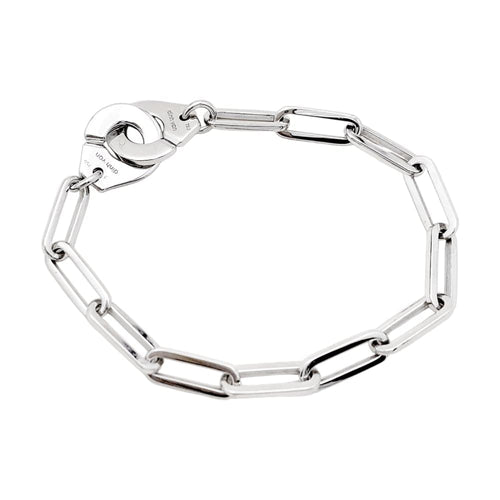 Bracelet Bracelet Dinh Van, "Menottes", or blanc et diamants. 58 Facettes 35224
