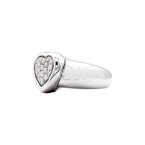 Bague 55 Bague Piaget, "Cœur", or blanc et diamants. 58 Facettes 35391