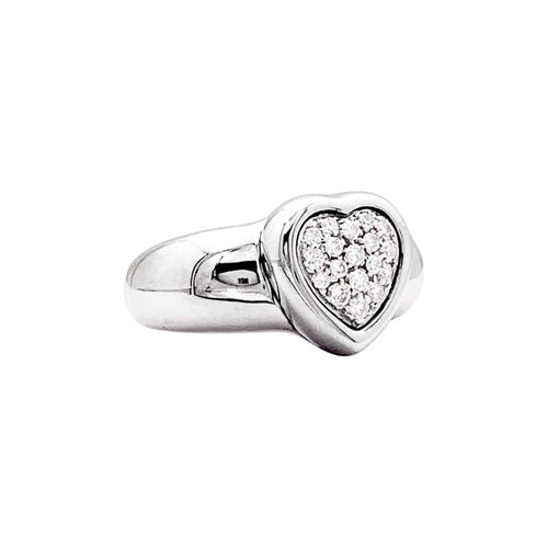 Bague 55 Bague Piaget, "Cœur", or blanc et diamants. 58 Facettes 35391