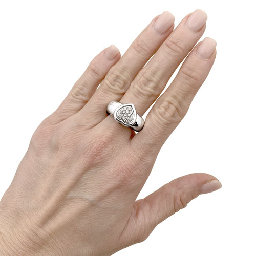 Bague 55 Bague Piaget, "Cœur", or blanc et diamants. 58 Facettes 35391