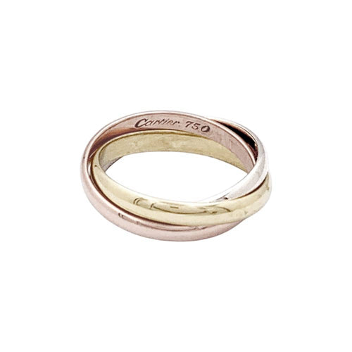 Bague 47 Bague Cartier, "Trinity", trois tons d'or. 58 Facettes 35385