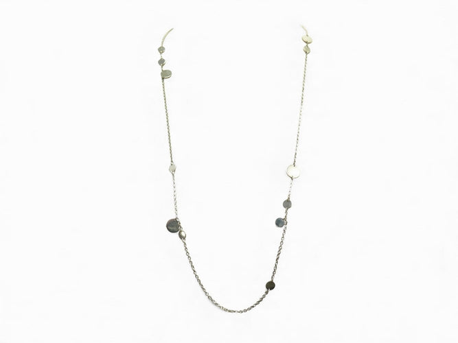 Collier collier HERMES sautoir confettis ex-libris en argent 925 or jaune 58 Facettes 271754
