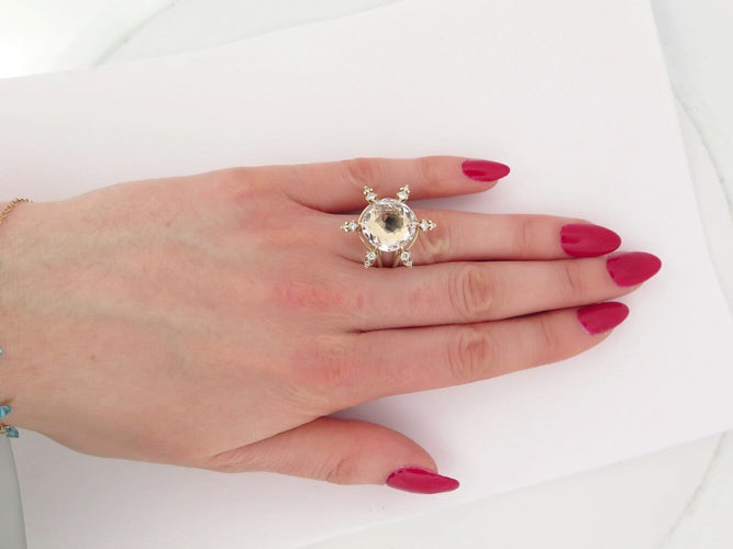 Bague 55 bague H. STERN gravity 21a1q.50 t55 cristal diamant or jaune 18k 58 Facettes 272960